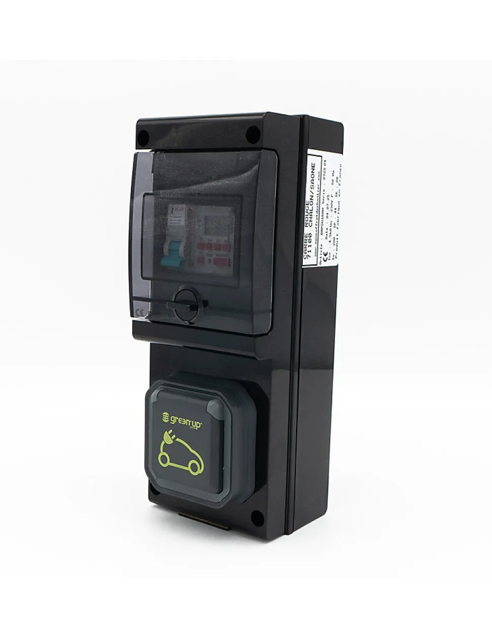 Borne De Recharge Avec Horloge équipée D'une Prise Green'up Complète Avec Protections
