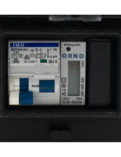 Borne De Recharge Avec Prise Europe 32a Complète Avec Protections Et Compteur