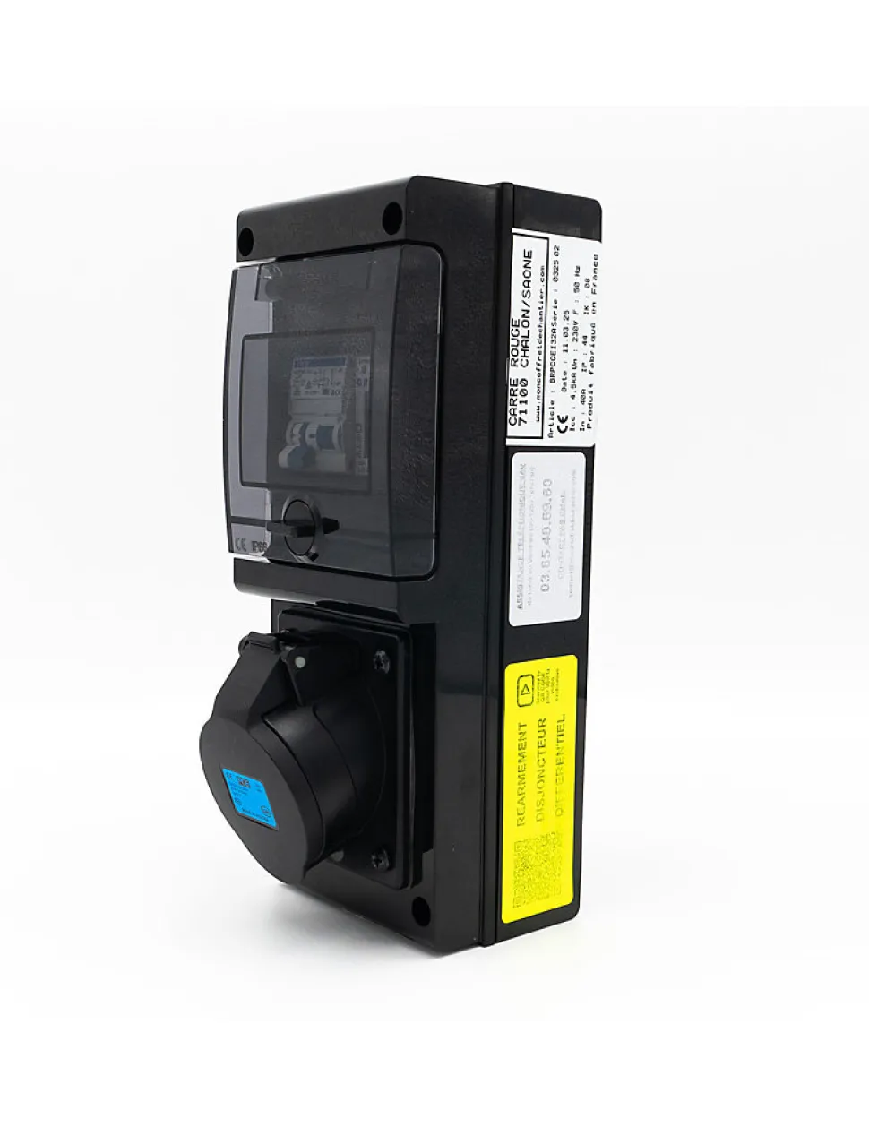 Borne De Recharge Avec Prise Europe 32a Complète Avec Protections Et Compteur