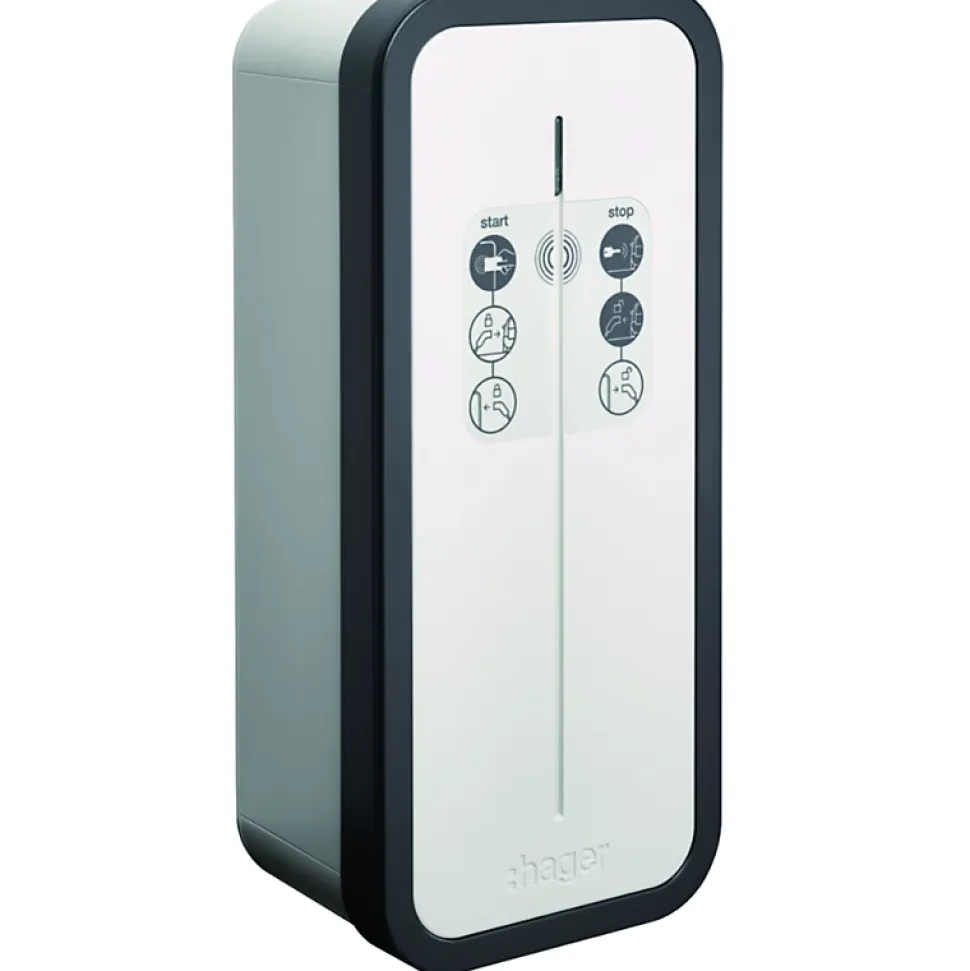 Borne de recharge pour voiture électrique Witty Share 22 kW avec RFID. OCPP et compteur MID - HAGER - XEV1R22T2M3