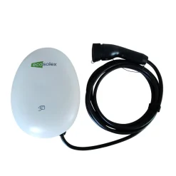 Borne de recharge véhicule électrique 7kW intelligente, compacte et sécurisée, fixation murale ou sur un poteau livré en option