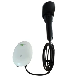 Borne de recharge véhicule électrique 7kW intelligente, compacte et sécurisée, fixation murale ou sur un poteau livré en option