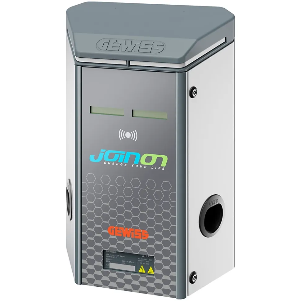 Borne murale I-ON RFID 4G + Ethernet 2 x 7.4 kW Type 2S Compteur MID IP55 - GEWISS - GWJ2101W