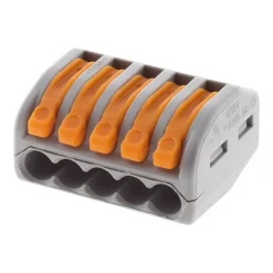 Borne rapide automatique à cliquet S222 - 5 entrées - Wago
