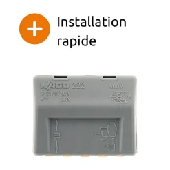 Borne rapide automatique à cliquet S222 - 5 entrées - Wago