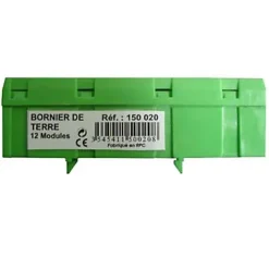 Bornier modulaire terre 12 points Zenitech