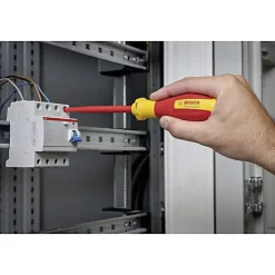 Bosch Professional Tournevis isolé VDE SL/PZ 2x125 1600A02ND7 - Tournevis cruciforme pour électricien