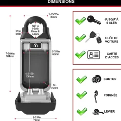 Boîte à clé à anse rétractable Masterlock Select Acess 5420EURD