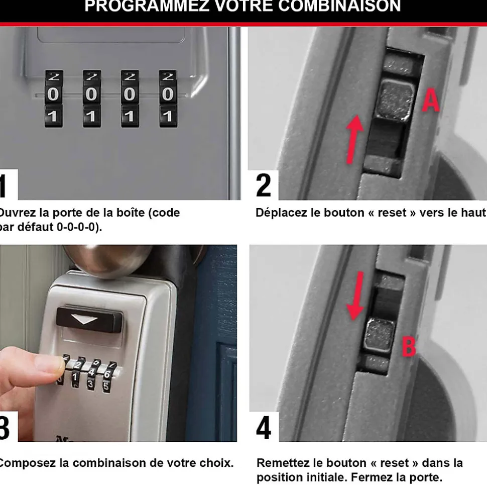 Boîte à clé à anse rétractable Masterlock Select Acess 5420EURD