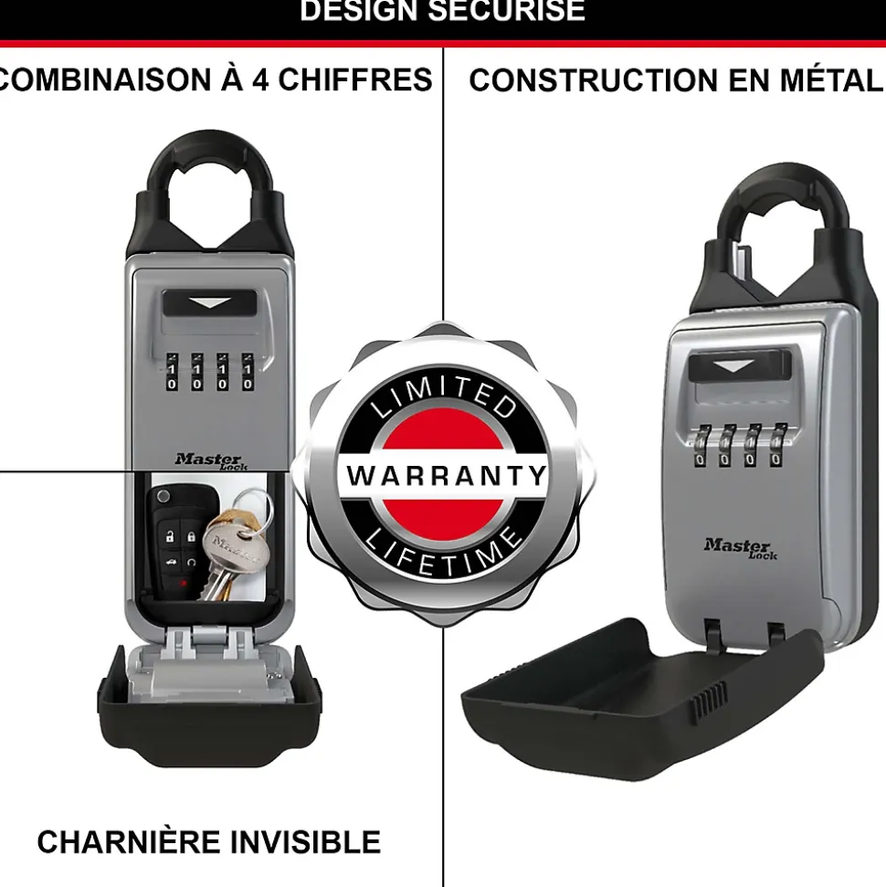 Boîte à clé à anse rétractable Masterlock Select Acess 5420EURD