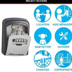 Boîte à clés sécurisée à combinaison programmable et fixation murale Master Lock