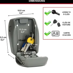 Boîte à clés sécurisée haute sécurité fixation murale Master Lock