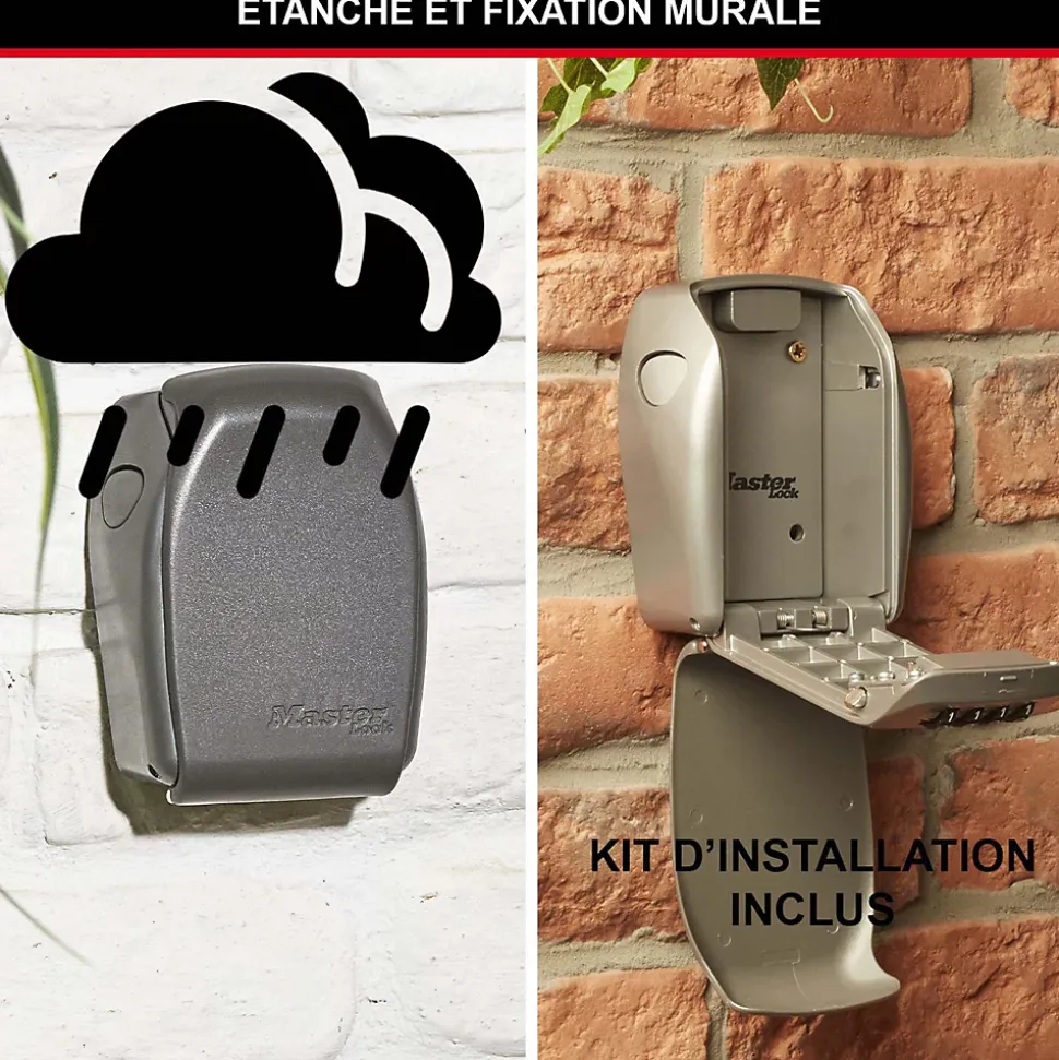 Boîte à clés sécurisée haute sécurité fixation murale Master Lock