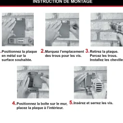 Boîte à clés sécurisée haute sécurité fixation murale Master Lock