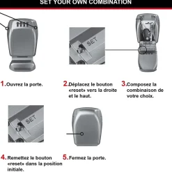 Boîte à clés sécurisée haute sécurité fixation murale Master Lock