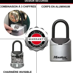 Boîte à clés transportable Master Lock 5406EURD