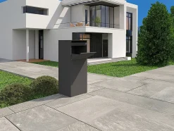 Boîte à colis anthracite - L45 x l35 x H105 cm - COLIBRI