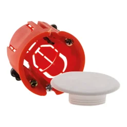 Boîte applique murs creux placo diamètre 40x40mm - Rouge - Zenitech