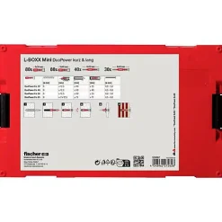 Boîte assortiment chevilles Fischer DUOPOWER FIXtainer 539867 - 210 pcs (6x30, 6x50, 8x40, 8x65)