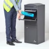 Boîte aux lettres 1 porte Boîte à colis SMART PARCEL BOX Large Gris foncé en acier
