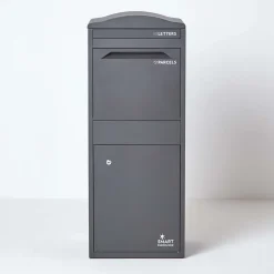 Boîte aux lettres 1 porte Boîte à colis SMART PARCEL BOX Large Gris foncé en acier