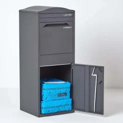 Boîte aux lettres 1 porte Boîte à colis SMART PARCEL BOX Large Gris foncé en acier