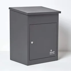 Boîte aux lettres 1 porte Boîte à colis SMART PARCEL BOX Gris foncé en acier