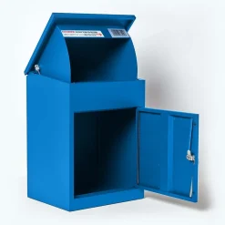 Boîte aux lettres 1 porte Boîte à colis SMART PARCEL BOX Bleue en acier