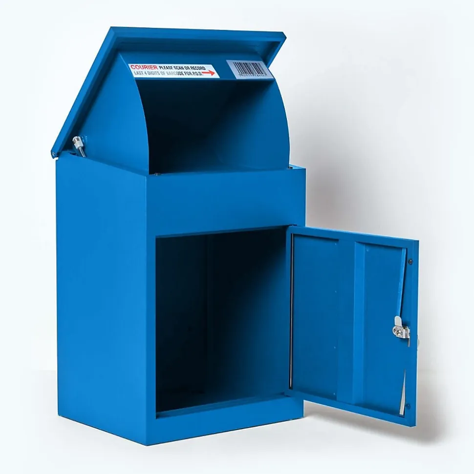 Boîte aux lettres 1 porte Boîte à colis SMART PARCEL BOX Bleue en acier