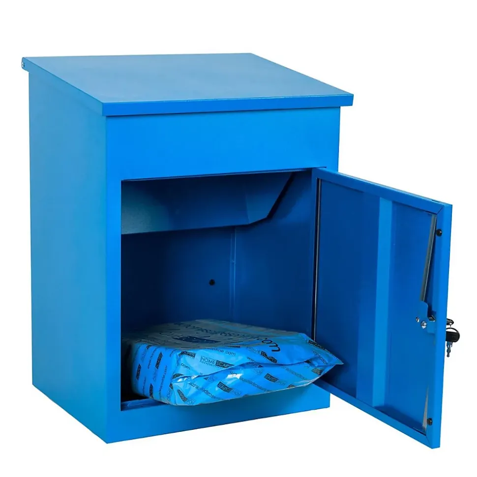 Boîte aux lettres 1 porte Boîte à colis SMART PARCEL BOX Bleue en acier