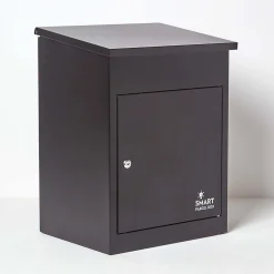 Boîte aux lettres 1 porte Boîte à colis SMART PARCEL BOX Noire en acier