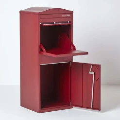 Boîte aux lettres 1 porte Boîte à colis SMART PARCEL BOX Large Bordeaux en acier