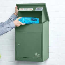Boîte aux lettres 1 porte Boîte à colis SMART PARCEL BOX Verte en acier