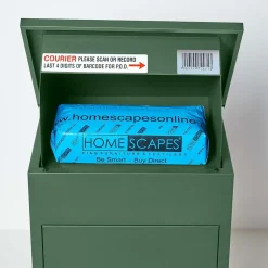Boîte aux lettres 1 porte Boîte à colis SMART PARCEL BOX Verte en acier