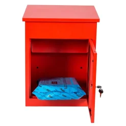 Boîte aux lettres 1 porte Boîte à colis SMART PARCEL BOX Rouge en acier