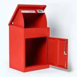 Boîte aux lettres 1 porte Boîte à colis SMART PARCEL BOX Rouge en acier