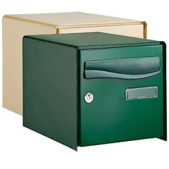 Boîte aux lettres 1 porte Lys Vert acier résistant à la rouille