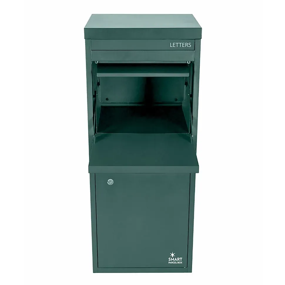 Boîte aux lettres 2 portes Boîte à colis SMART PARCEL BOX Large Vert en acier