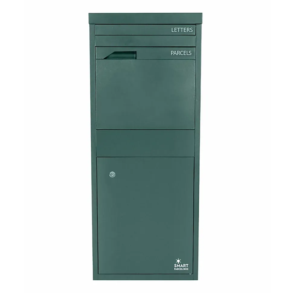 Boîte aux lettres 2 portes Boîte à colis SMART PARCEL BOX Large Vert en acier