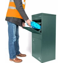 Boîte aux lettres 2 portes Boîte à colis SMART PARCEL BOX Large Vert en acier
