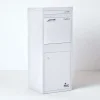 Boîte aux lettres 2 portes Boîte à colis SMART PARCEL BOX Large Blanc en acier