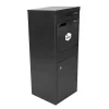 Boîte aux lettres 2 portes Boîte à colis SMART PARCEL BOX Large Noir en acier