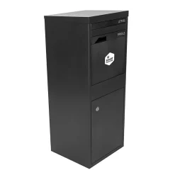 Boîte aux lettres 2 portes Boîte à colis SMART PARCEL BOX Large Noir en acier