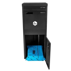 Boîte aux lettres 2 portes Boîte à colis SMART PARCEL BOX Large Noir en acier