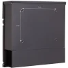 Boîte aux lettres anthracite/bois naturel avec support argenté acier inoxydable