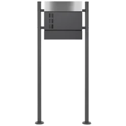 Boîte aux lettres avec support boîte postale anthracite/argent sur pieds +2 clés