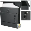 Boîte aux lettres avec support mailbox anthracite moderne avec 2 clés incluses