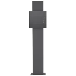 Boîte aux lettres avec support mailbox anthracite moderne avec 2 clés incluses