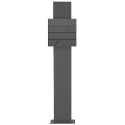 Boîte aux lettres avec support mailbox anthracite moderne avec 2 clés incluses