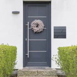 Boîte aux lettres murale anthracite avec 2 clés compartiment à journaux postale